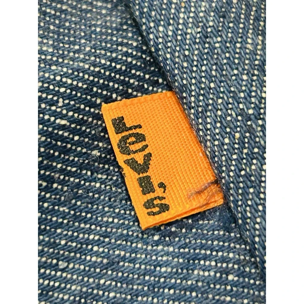 Vintage 1960's - 70's Levi's Orange Tab Denim Jean Travel Duffle Messenger Bag